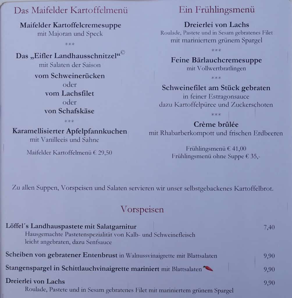 loeffels Landhaus Speisekarte neu 2