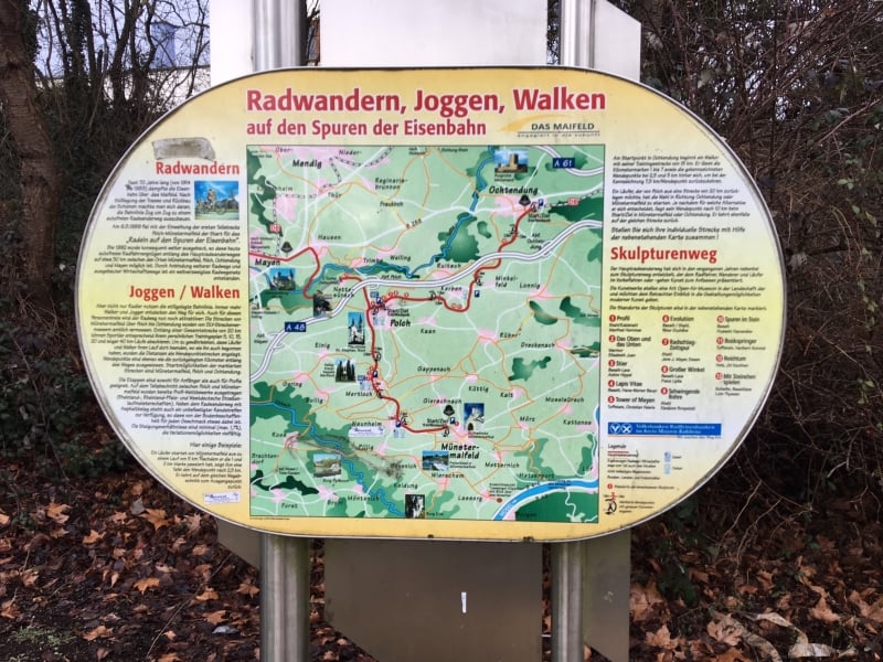 Der Maifeld-Radweg - Landschaft aktiv erleben,Maifeld-Radweg Übersichtskarte