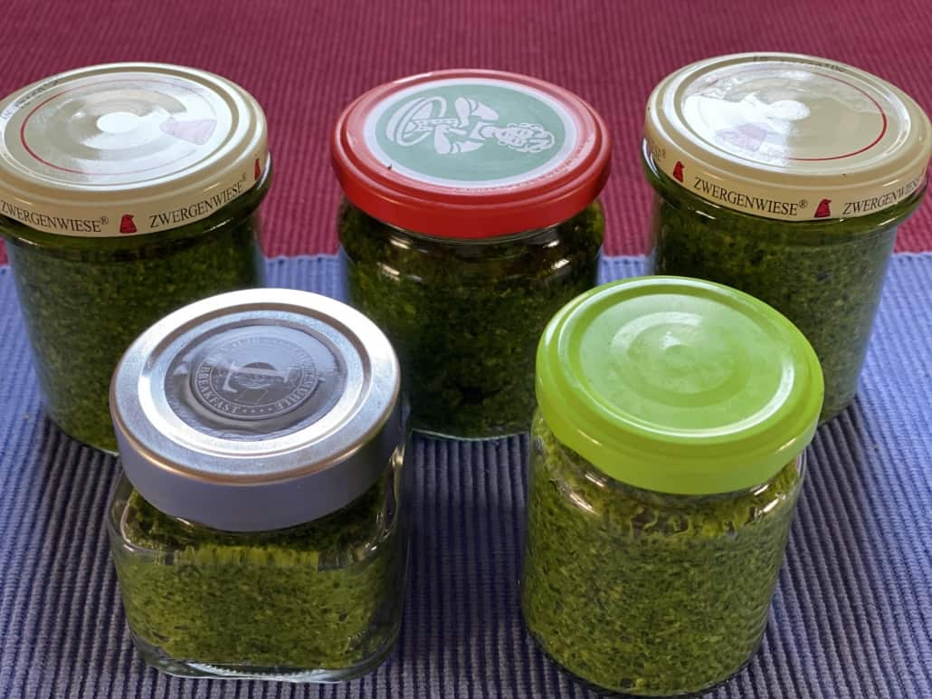 Baerlauchpesto-Vorrat