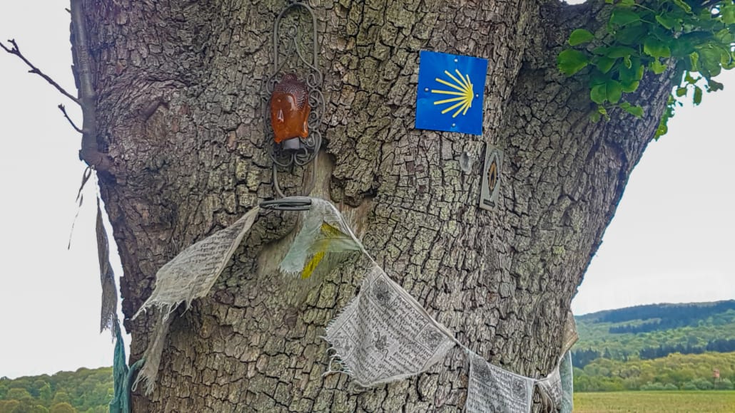 Offene Herzen, offene Türen - Begegnungen auf dem Eifel-Camino,Eifel-Camino Wegmarkierung