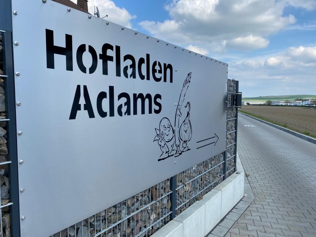 Hofladen Adams in Polch, Firmenschild