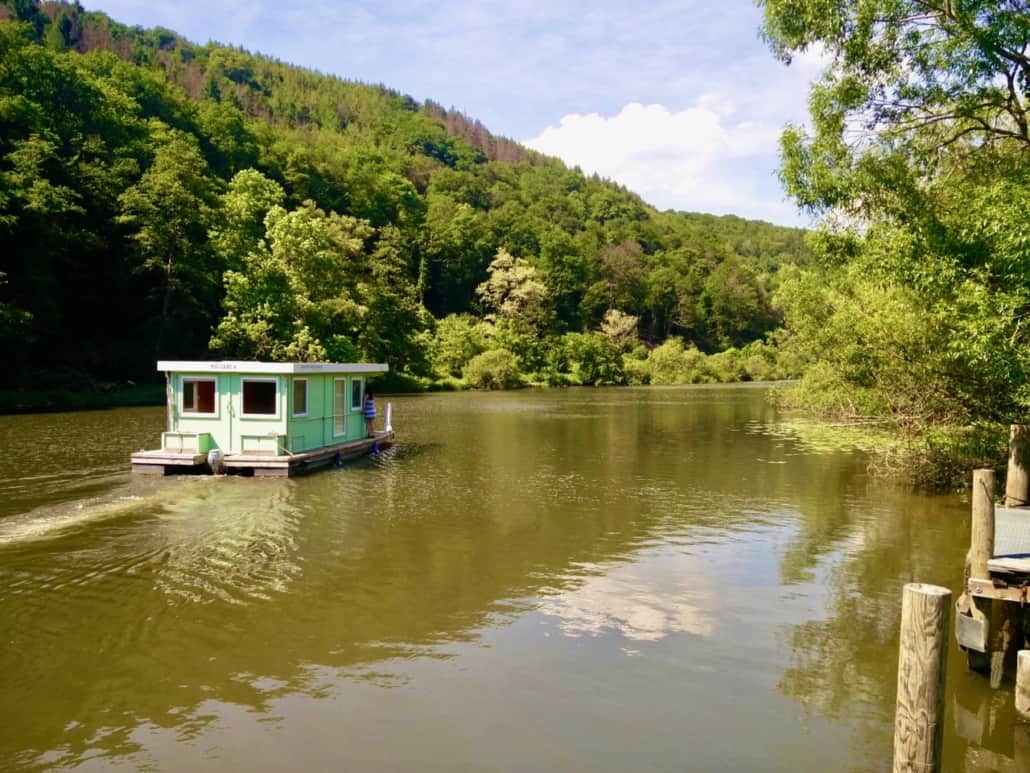 Traumhaft schön-Hausbootfahrt auf der Lahn, Abfahrt