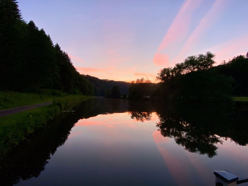 Lahn, Abendrot