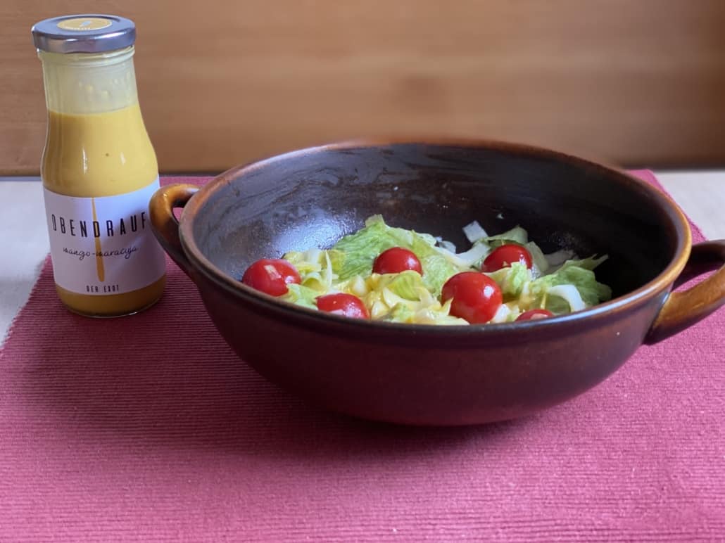 Kartoffelkrapfen aus der Eifel, Salat