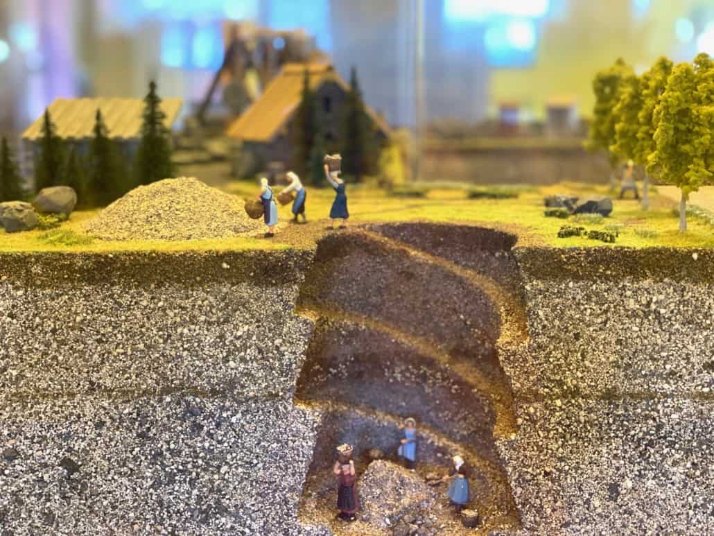 Lavadome in Mendig, Modell der Lavakeller