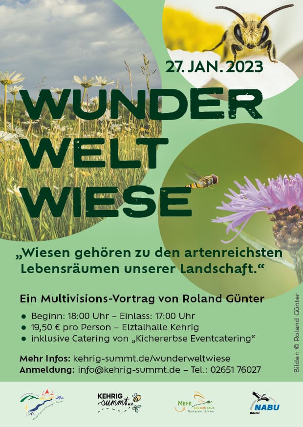 Wunder Welt Wiese, Multivisionsvortrag in Kehrig