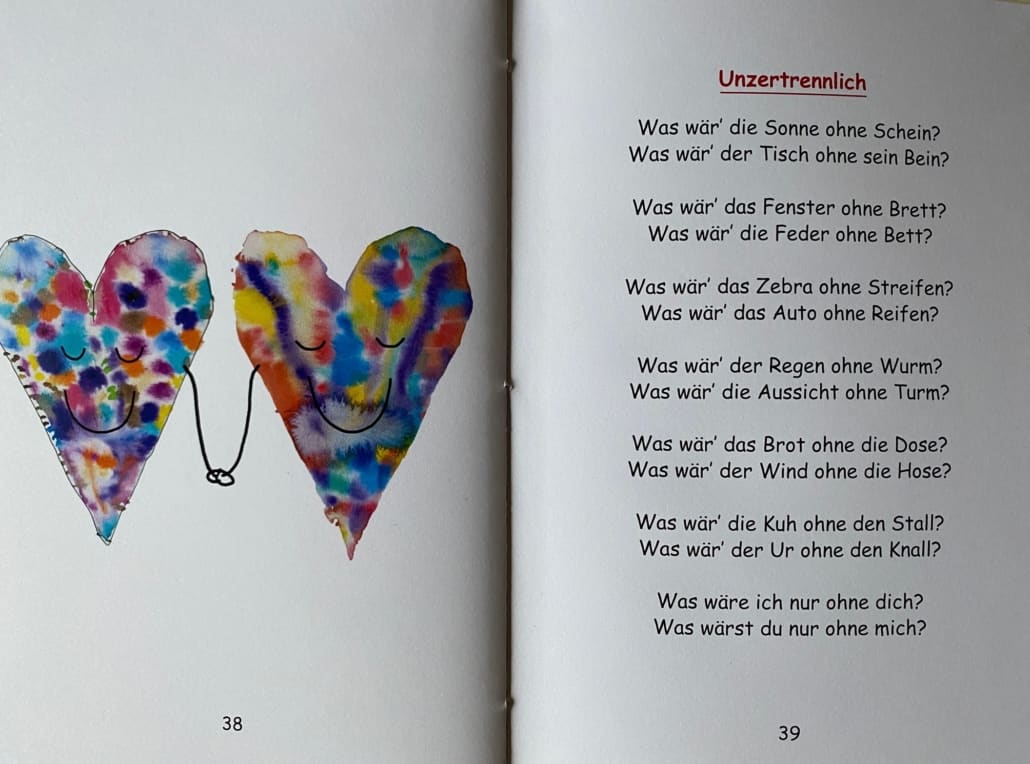 "Von Herzen", Kindergedichte von Sarah Ginsterblum